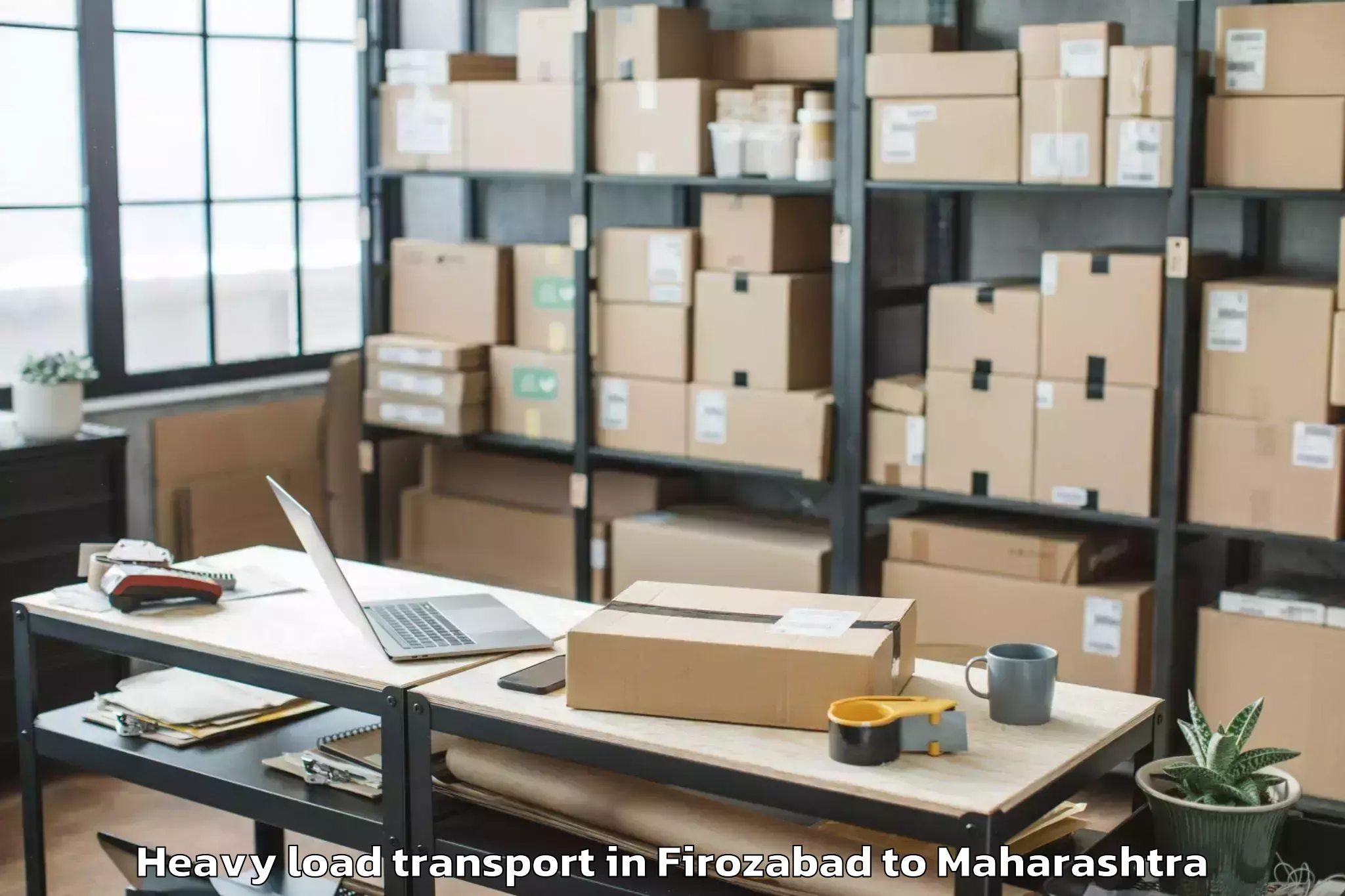 Book Firozabad to Pombhurna Heavy Load Transport Online